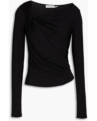 GOOD AMERICAN Twisted Stretch-jersey Top - Black