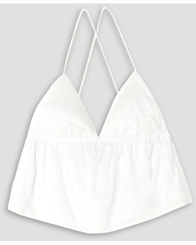 Faithfull The Brand Parcia Gathered Cotton-voile Camisole - White