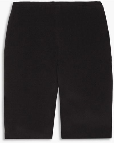 Valentino Garavani Wool-blend Crepe Shorts - Black