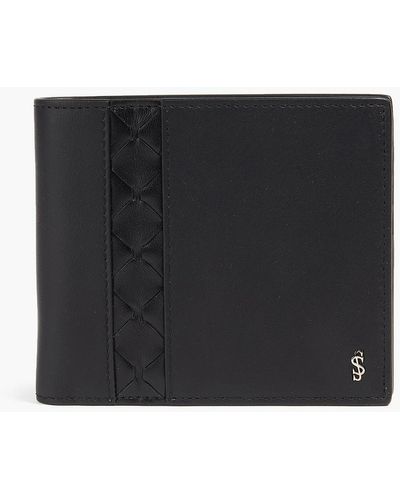 Serapian Mosaico Woven Leather Wallet - Black