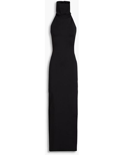 16Arlington Cassandra Crepe Halterneck Maxi Dress - Black