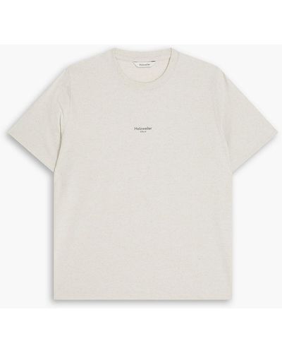 Holzweiler Logo-print Jersey T-shirt - White