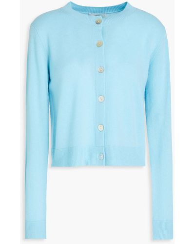 Vince Wool And Cashmere-blend Cardigan - Blue