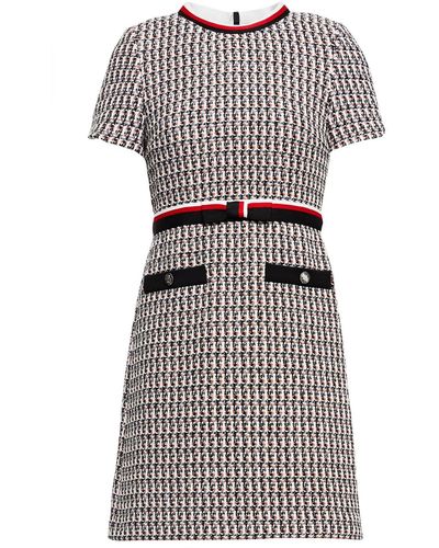 Maje Rivi Metallic Cotton-blend Tweed Mini Dress - Multicolor