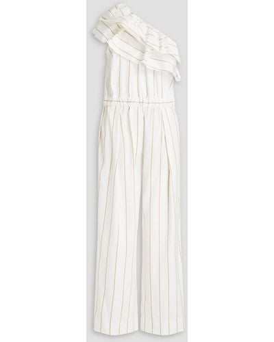 Brunello Cucinelli Bead-embellished Silk-crepe Maxi Dress - White