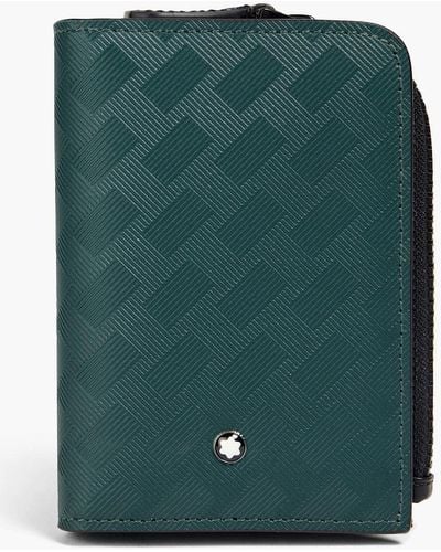 Montblanc Textured-leather Cardholder - Green