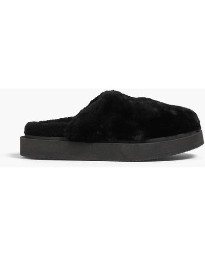 Giuseppe Zanotti Shearling Slippers - Black