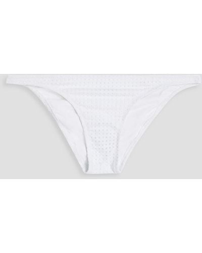 Melissa Odabash Perforated Low-rise Bikini Briefs - White