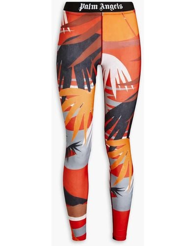 Palm Angels Printed Stretch leggings - Orange