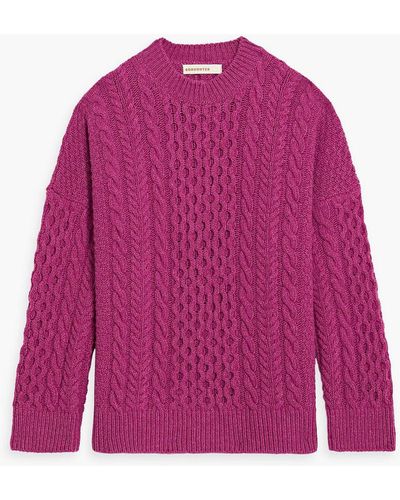 &Daughter Ina Cable-knit Wool Sweater - Pink