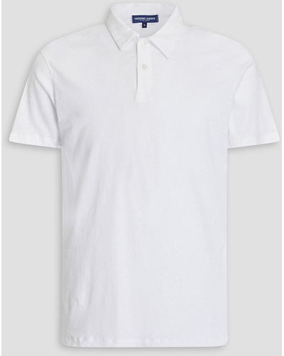 Frescobol Carioca Constantino Cotton And Linen-blend Jersey Polo Shirt - White