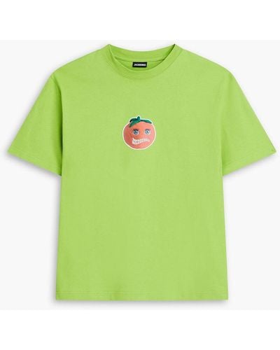 Jacquemus Tomate Printed Cotton-jersey-shirt - Green