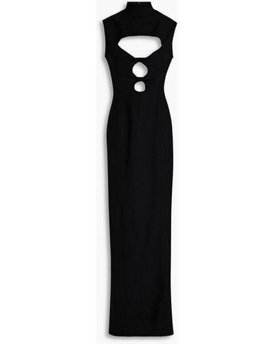 Jacquemus Palmi Twisted Cutout Stretch-wool Maxi Dress - Black