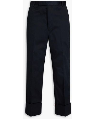Thom Browne Cotton-twill Trousers - Blue