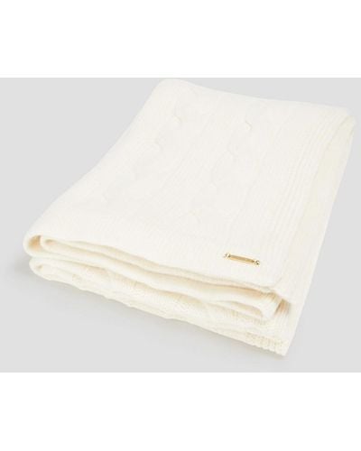 Nili Lotan Cable-knit Cashmere Wrap - White