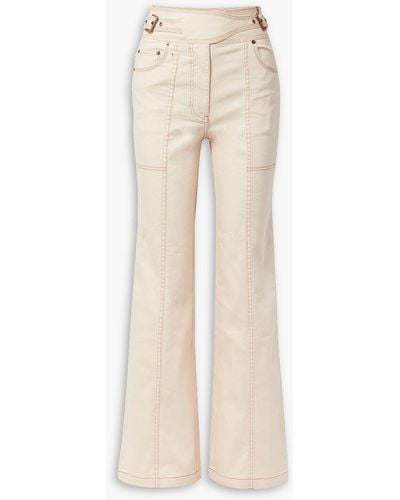 Ulla Johnson Albie Belted High-rise Wide-leg Jeans - Natural