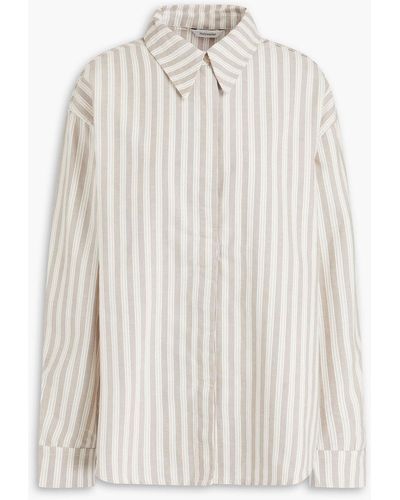 Holzweiler Oversized Striped Cotton Shirt - White