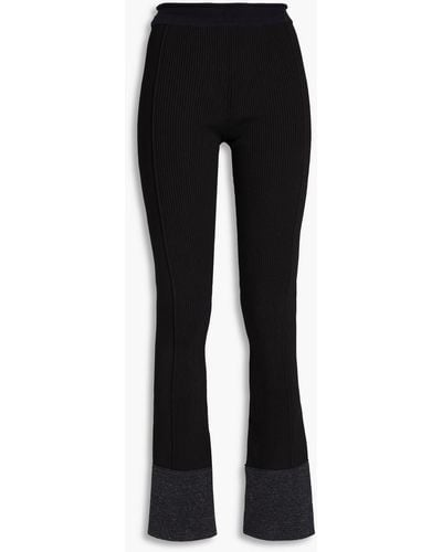 Jacquemus Knitted Flared Trousers - Black
