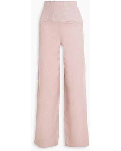 Nicholas Auriel Cotton-voile Wide-leg Trousers - Pink