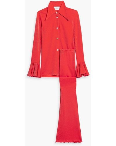 Sleeper Metallic Jersey Pyjama Set - Red