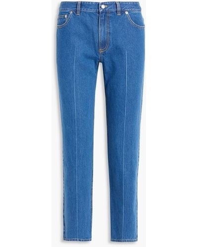 Tibi Elfie High-rise Straight-leg Jeans - Blue