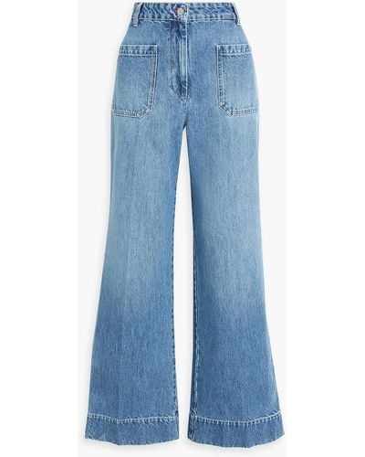 Victoria Beckham Alina High-rise Wide-leg Jeans - Blue