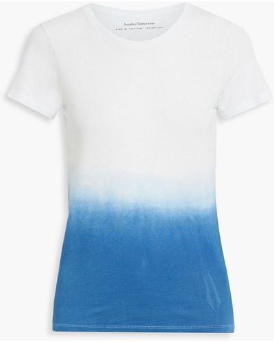 Another Tomorrow Dégradé Cotton-jersey T-shirt - Blue