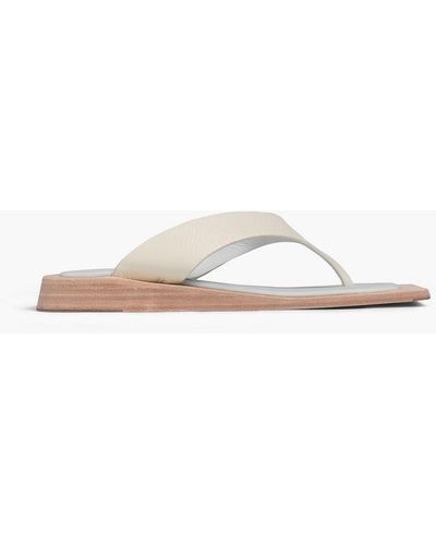 Miista Valeria Pebbled-leather Sandals - White