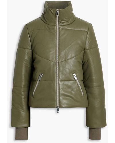 W118 by Walter Baker Edwina Quilted Leather Jacket - Green