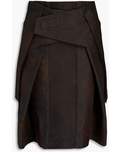 Rick Owens Strutter Wrap-effect Panelled Woven Skirt - Black
