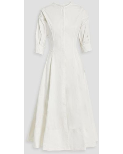 Co. Tton-poplin Midi Shirt Dress - White