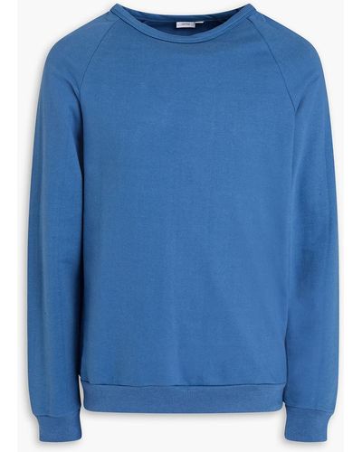 Onia French Cotton-blend Terry Sweatshirt - Blue