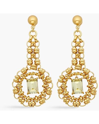 Zimmermann Gold-tone Crystal Earrings - Metallic