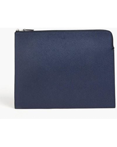 Dunhill Textured-leather Document Case - Blue