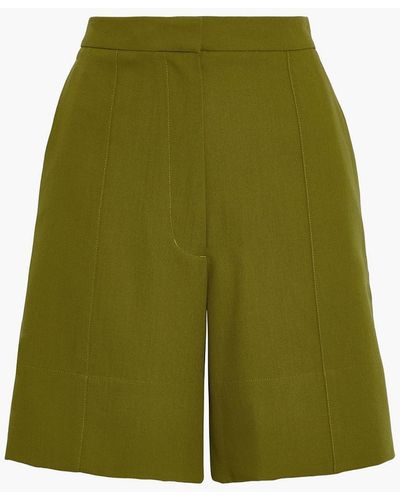3.1 Phillip Lim Wool-crepe Shorts - Green