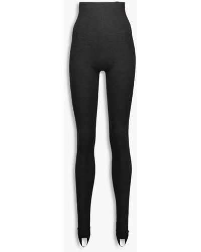 Dolce & Gabbana - Printed silk-blend leggings black - The Corner