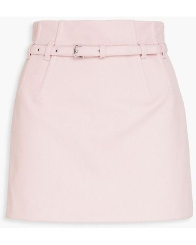 RED Valentino Belted Skirt-effect Twill Shorts - Pink