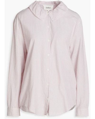 Ba&sh Sibelle Striped Cotton-mousseline Shirt - Pink