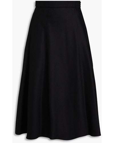 Thom Browne Wool-flannel Midi Skirt - Black
