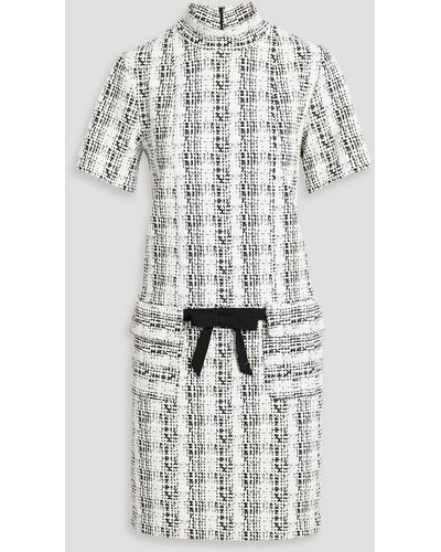 Anna Sui Minikleid aus tweed mit schleife - Weiß