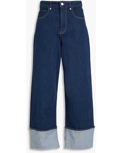 Emporio Armani High-rise Wide-leg Jeans - Blue
