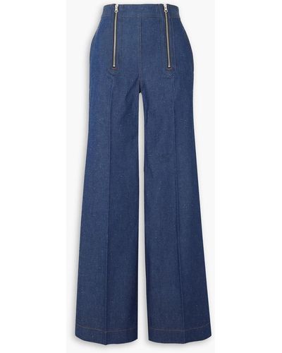 Victoria Beckham Hoch sitzende jeans mit weitem bein - Blau