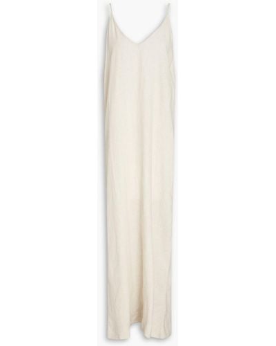 Onia Linen-blend Maxi Slip Dress - White
