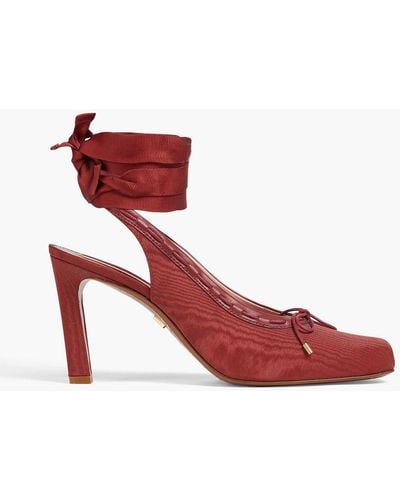 Zimmermann Chisel Toe Ballerina 85 Moire Court Shoes - Red