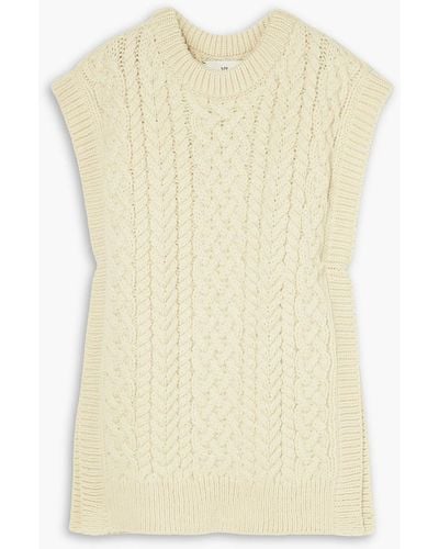Mr. Mittens Cable-knit Wool Vest - Natural