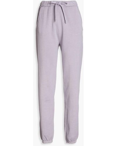 Love Stories Donna French Cotton-terry Track Pants - Purple
