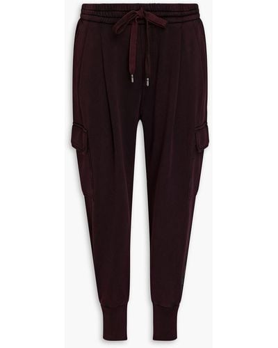 Dolce & Gabbana French Cotton-terry Joggers - Purple