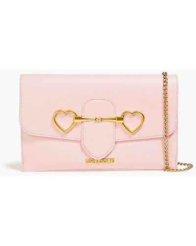 Love Moschino Embellished Faux Leather Shoulder Bag - Pink
