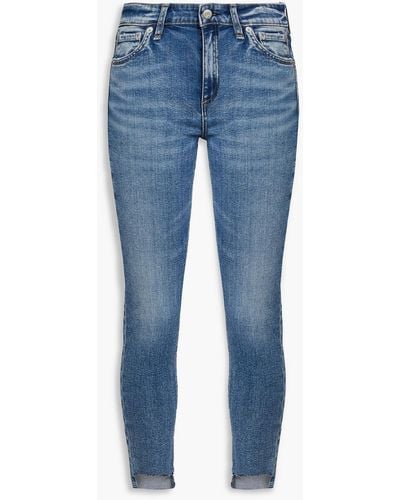 Rag & Bone Monterosso hoch sitzende cropped skinny jeans - Blau