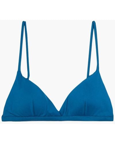 Asceno The Genoa Triangle Bikini Top - Blue